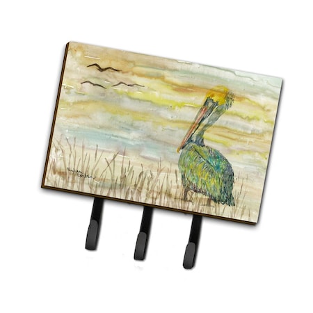 Carolines Treasures 6 x 2 x 9 in. Pelican Yellow Sky Leash or Key Holder SC2024TH68